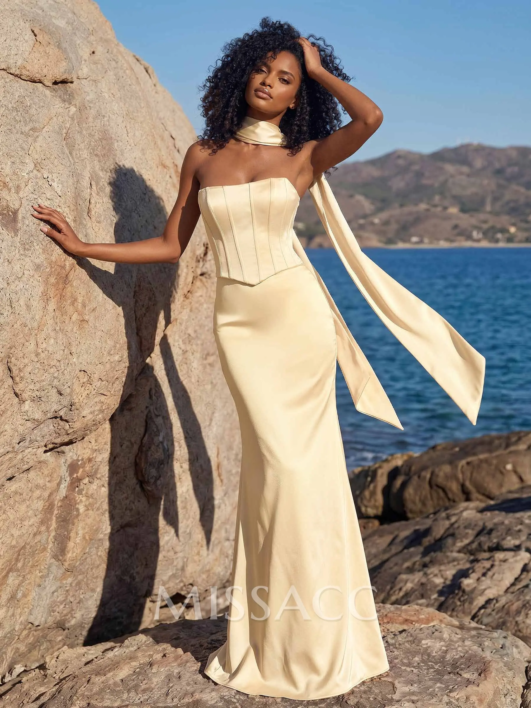 crepe satin bridesmaid dress Flutter Sleeve Crepe Bridesmaid Dress