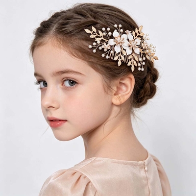 Hair Comb Bridal Headpiece With Faux Pearl
