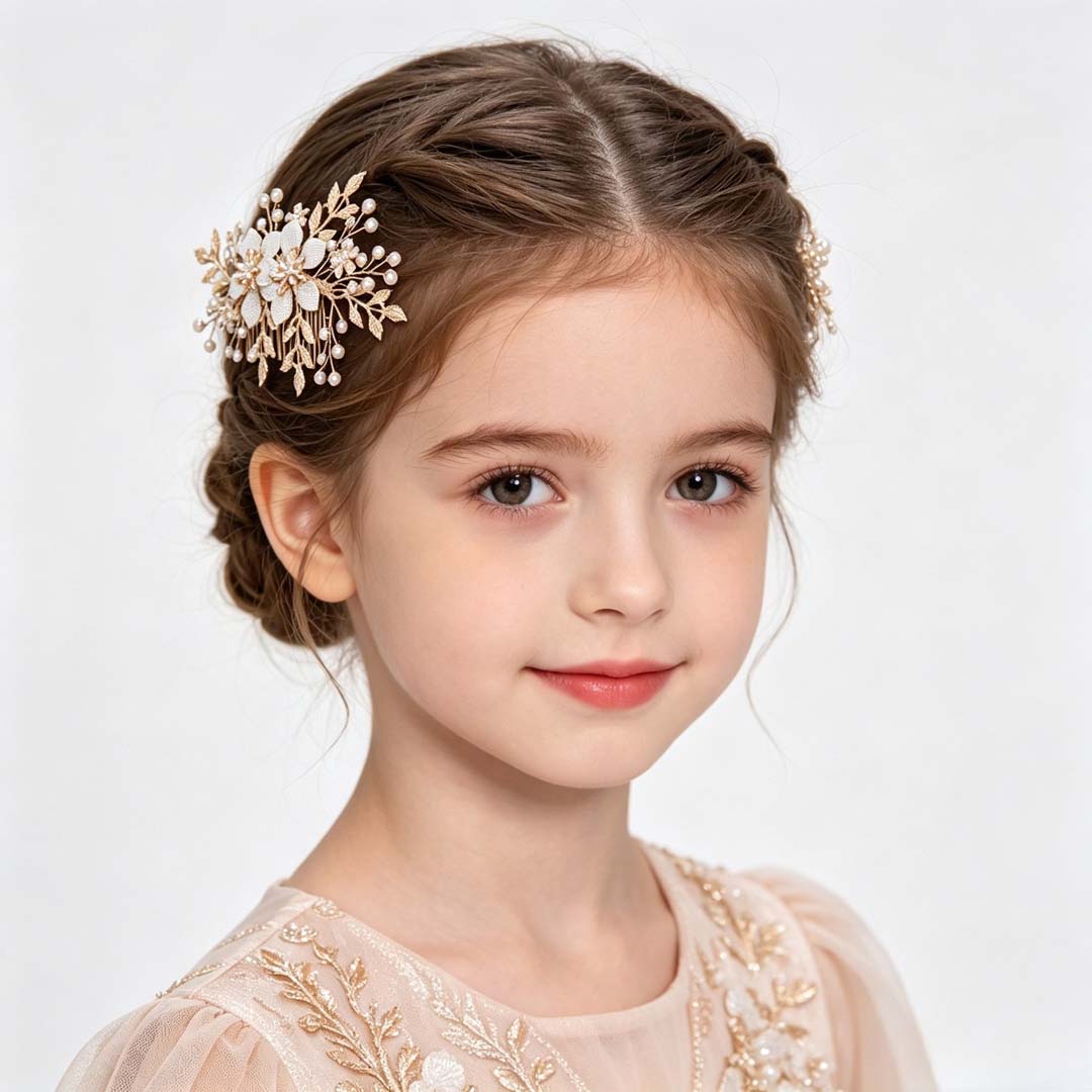 Hair Comb Bridal Headpiece With Faux Pearl