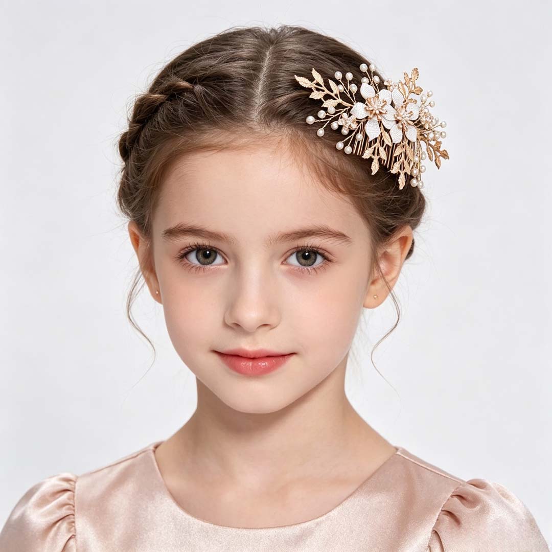 Hair Comb Bridal Headpiece With Faux Pearl