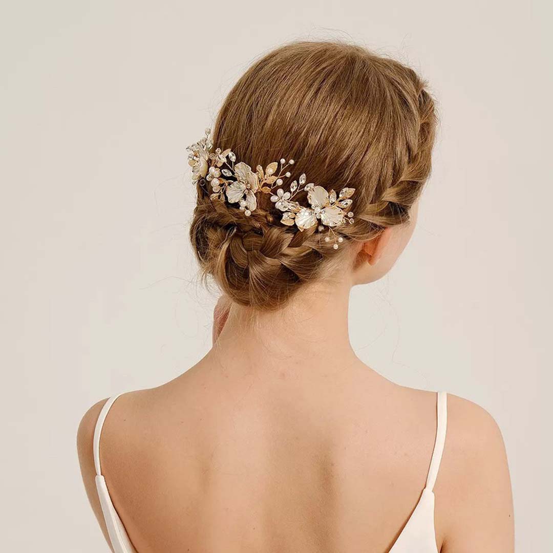 Floral Hair Comb Bridal Headpiece