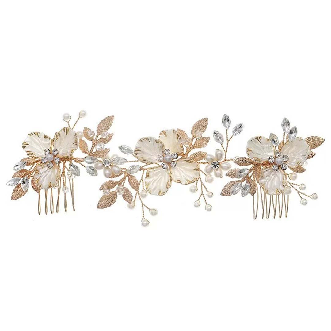 Floral Hair Comb Bridal Headpiece