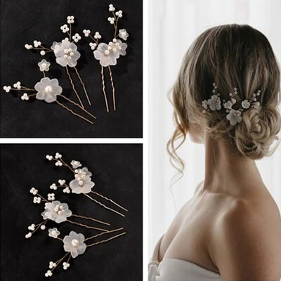 Pearl/Floral Hairpin Bridal Headpiece
