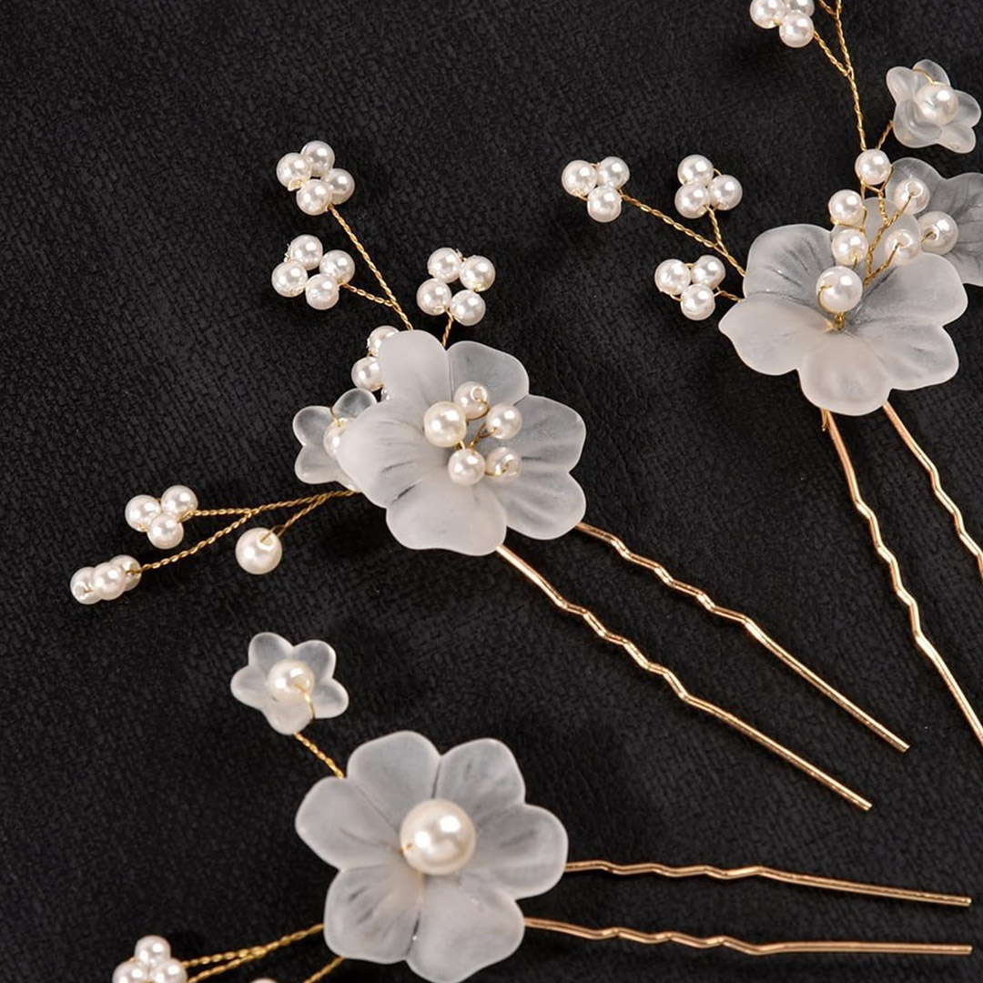 Pearl/Floral Hairpin Bridal Headpiece
