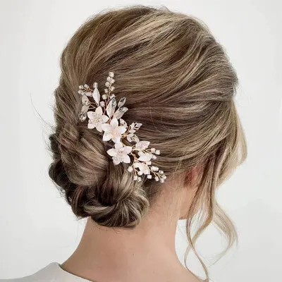 Floral Hair Comb Bridal Headpiece