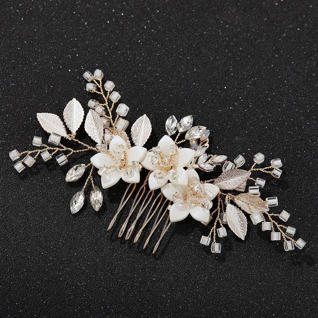 Floral Hair Comb Bridal Headpiece