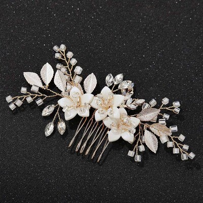 Floral Hair Comb Bridal Headpiece