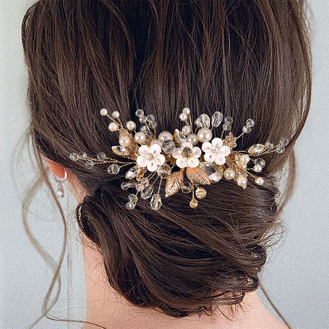 Floral Hair Comb Bridal Headpiece