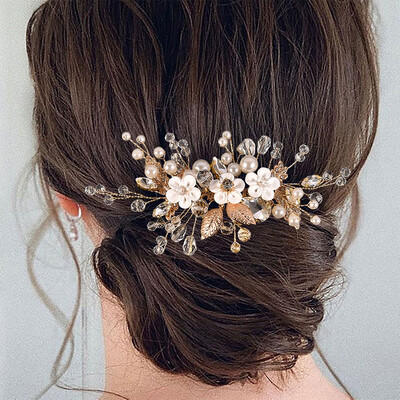 Floral Hair Comb Bridal Headpiece