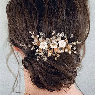 Floral Hair Comb Bridal Headpiece