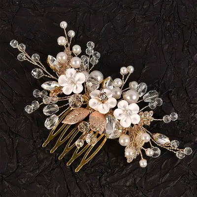 Floral Hair Comb Bridal Headpiece