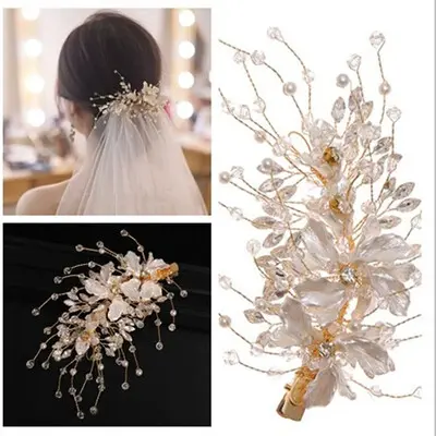Floral Hair Clips Bridal Headpiece