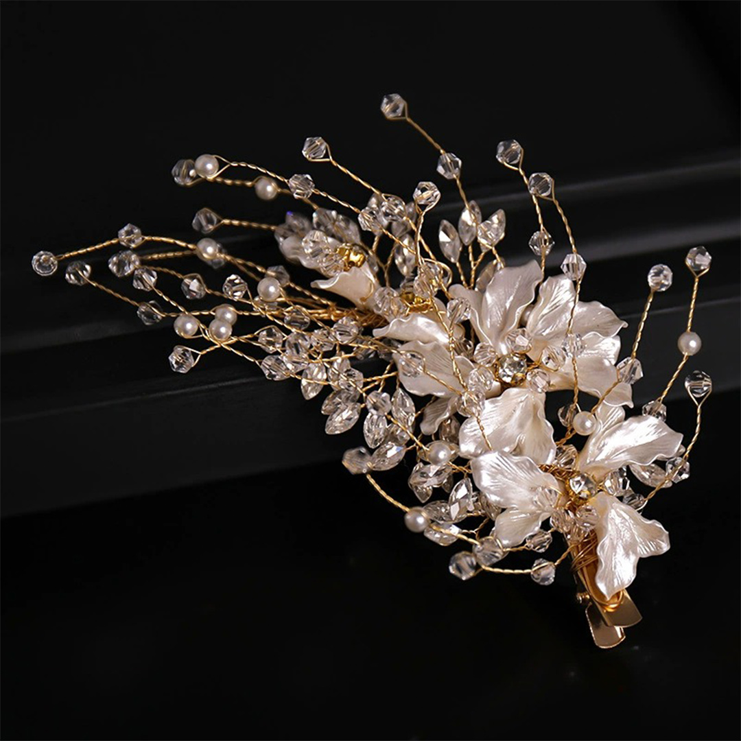 Floral Hair Clips Bridal Headpiece