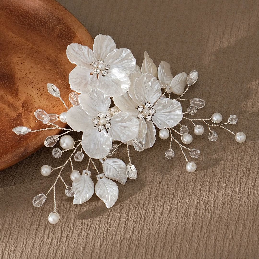 Floral Hair Clips Bridal Headpiece