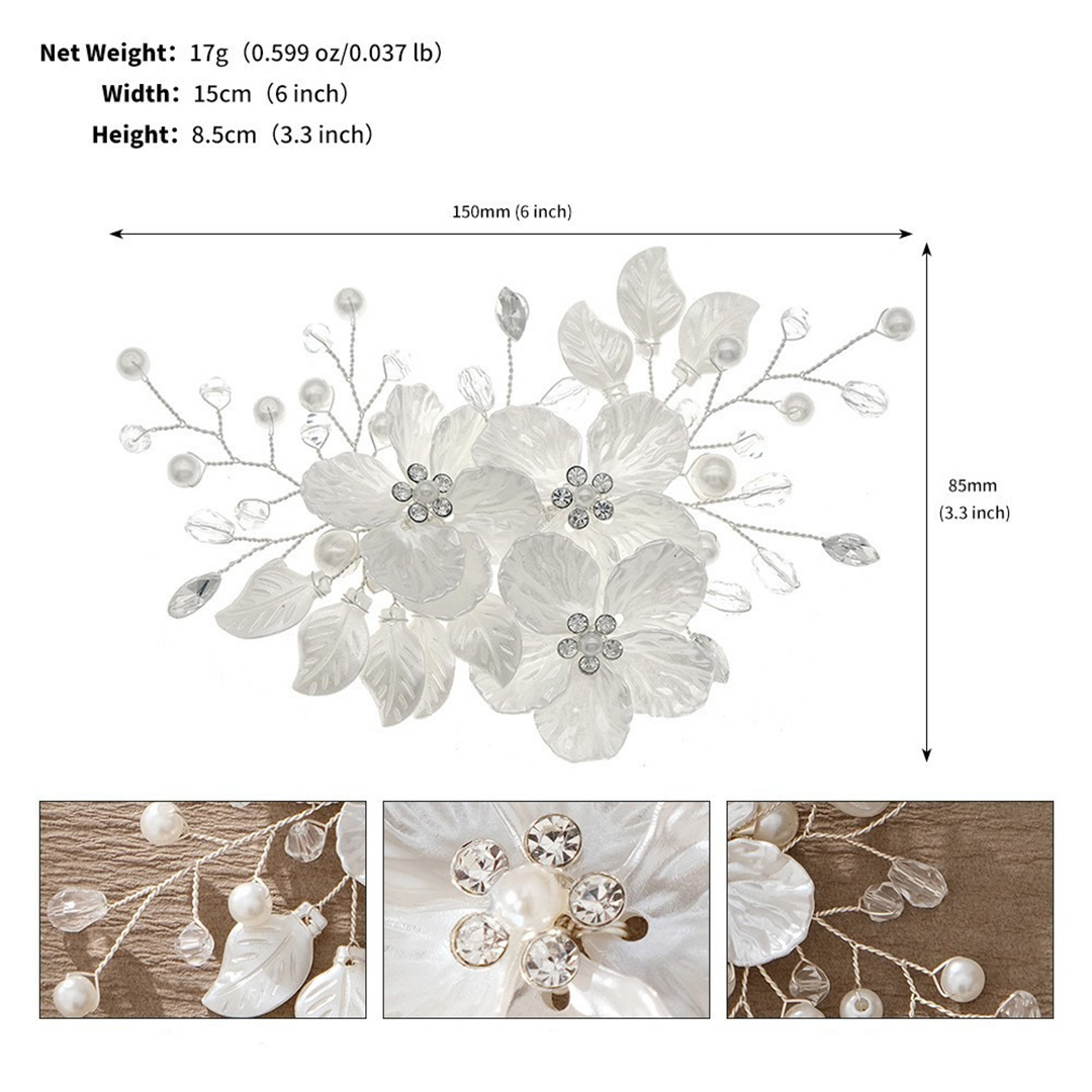 Floral Hair Clips Bridal Headpiece