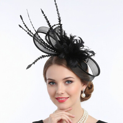 Faux Feather Kentucky Derby Fascinators With Clip