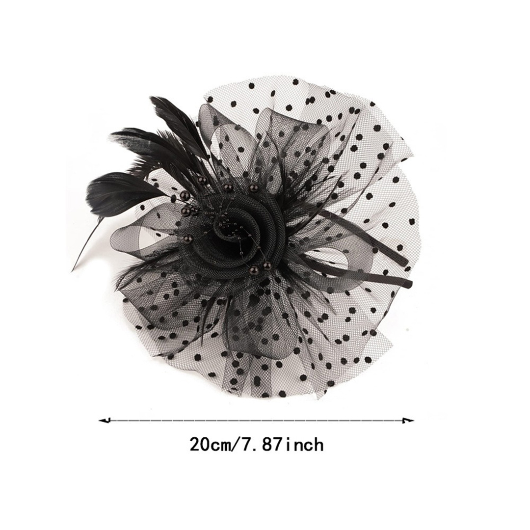Elegant Faux Feather Flower Mesh Kentucky Derby Fascinators With Headband