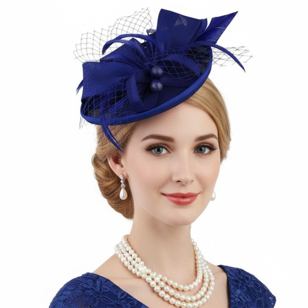 Elegant Faux Feather Flower Mesh Kentucky Derby Fascinators With Headband
