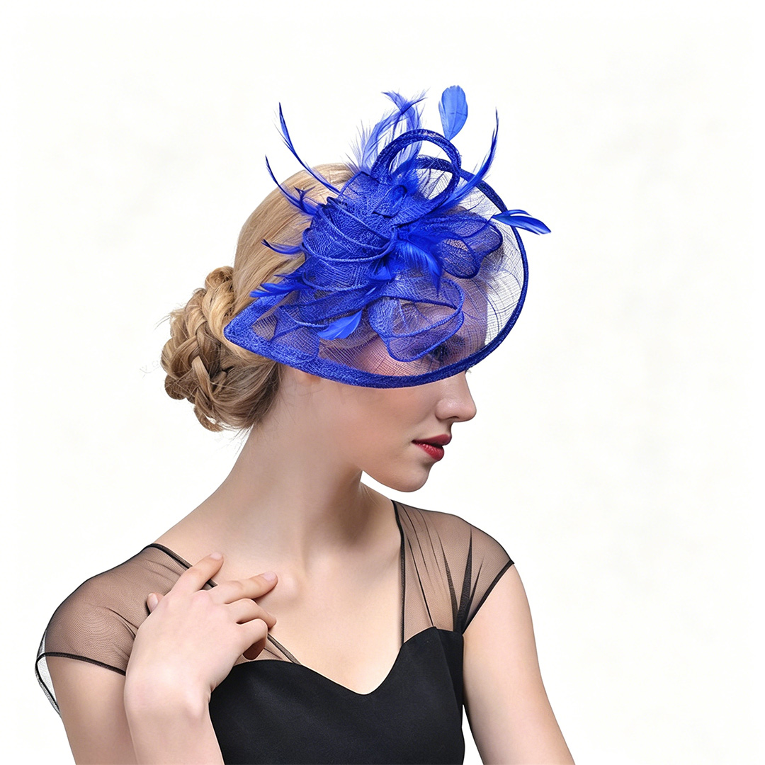 Elegant Faux Feather Flower Mesh Kentucky Derby Fascinators With Headband