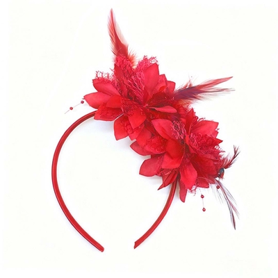 Elegant Faux Feather Flower Tea Party Cocktail Kentucky With Headband