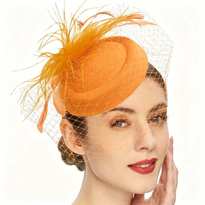 Headband Fascinator Kentucky Derby Hat With Feather/Floral