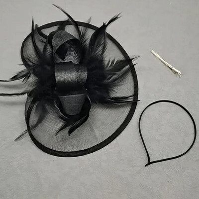 Headband Fascinator Kentucky Derby Hat With Feather