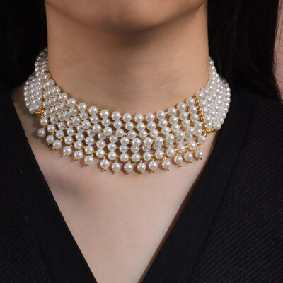 Retro Multi-Layered Pearl Necklaces