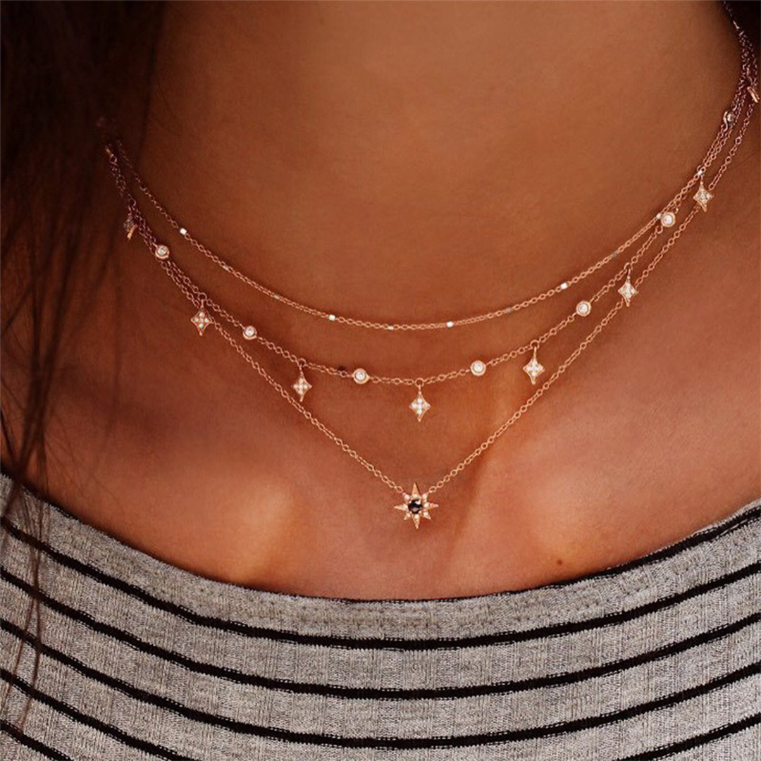 Multi-Layer Star Necklaces