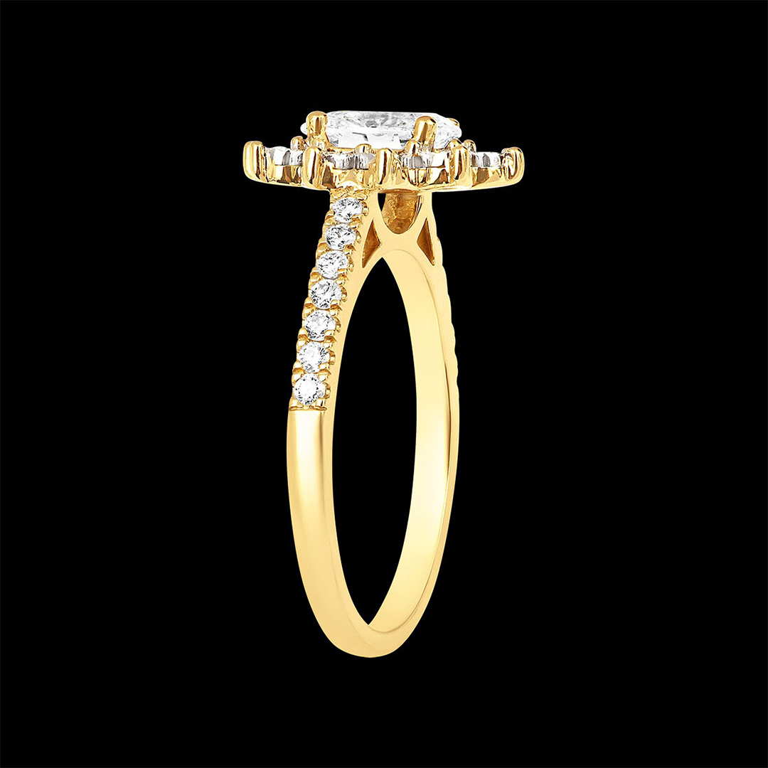 1.135CT 5*7mm Oval Cut Moissanite Engagement Rings In Sterling Silver