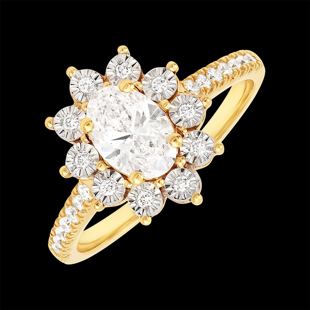 1.135CT 5*7mm Oval Cut Moissanite Engagement Rings In Sterling Silver