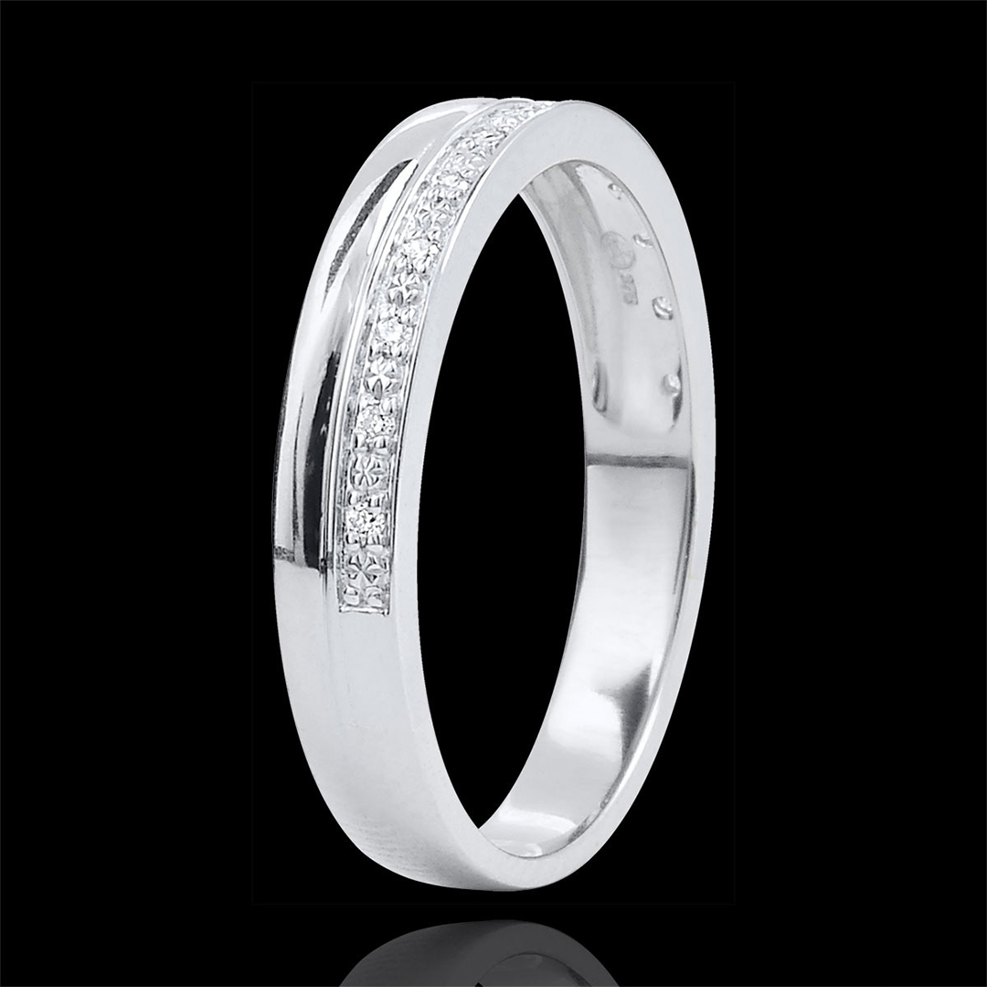 0.3CT Moissanite Wedding Bands In Sterling Silver