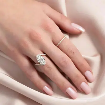5CT 9*11mm Oval Cut Moissanite Engagement Rings In Sterling Silver