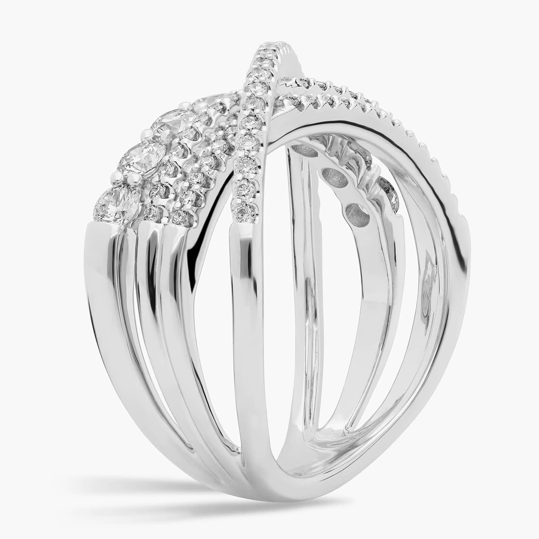 3.932CT Moissanite Wedding Bands In Sterling Silver