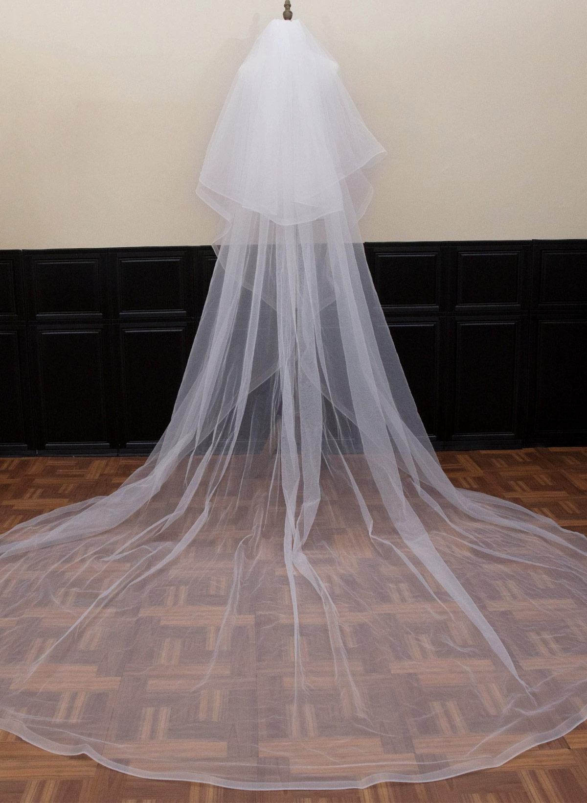 Two-Tier Tulle Cathedral Bridal Veils