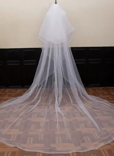 Two-Tier Tulle Cathedral Bridal Veils