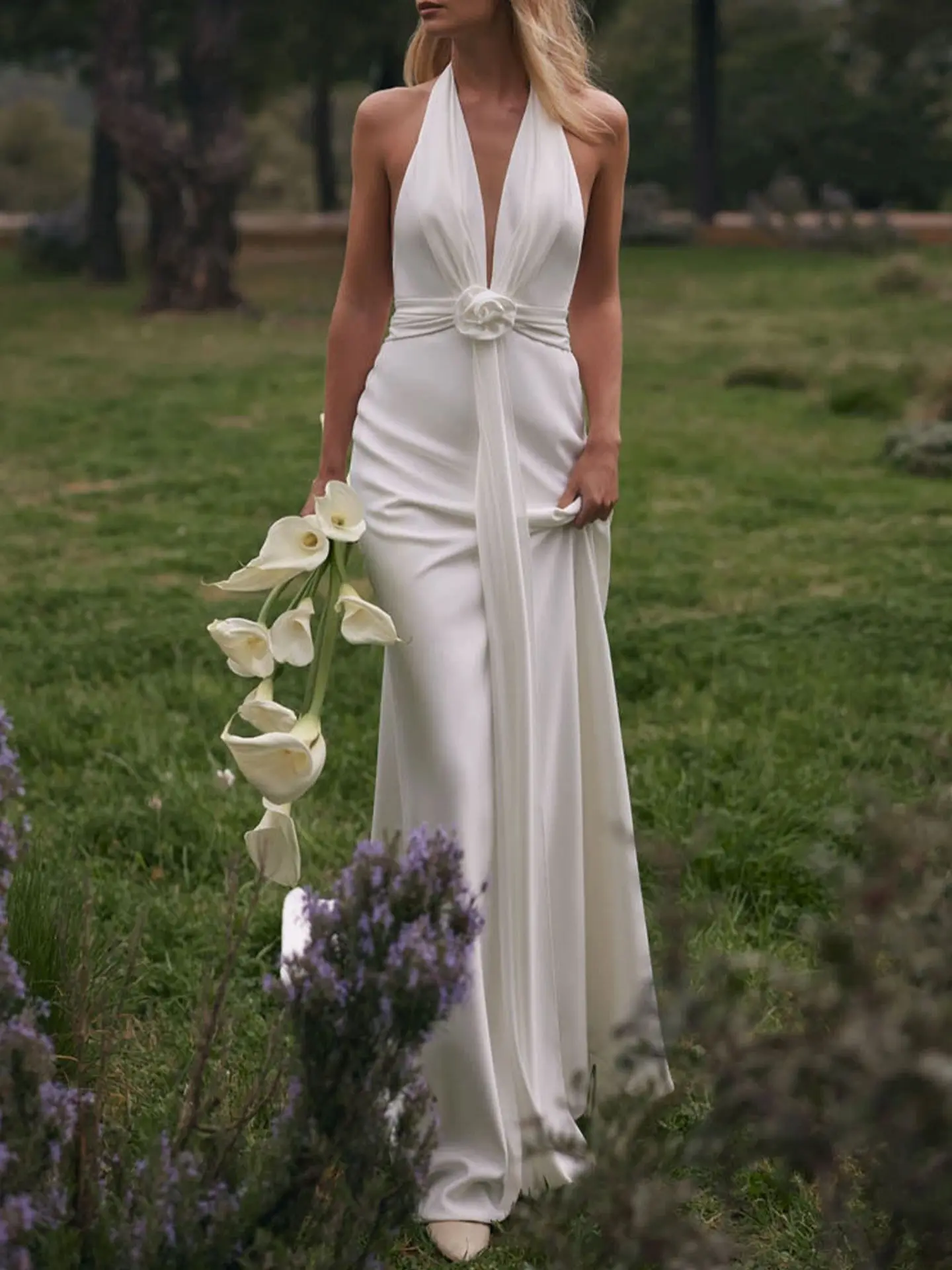 halter trumpet wedding dresses Halter Trumpet Wedding Gown