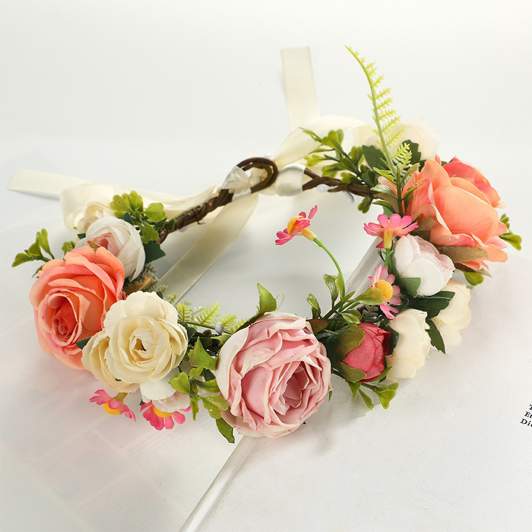 Artificial Wedding Flowers Silk Roses Flower Crowns