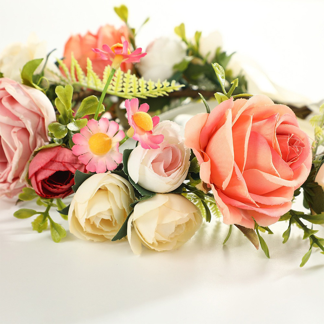 Artificial Wedding Flowers Silk Roses Flower Crowns