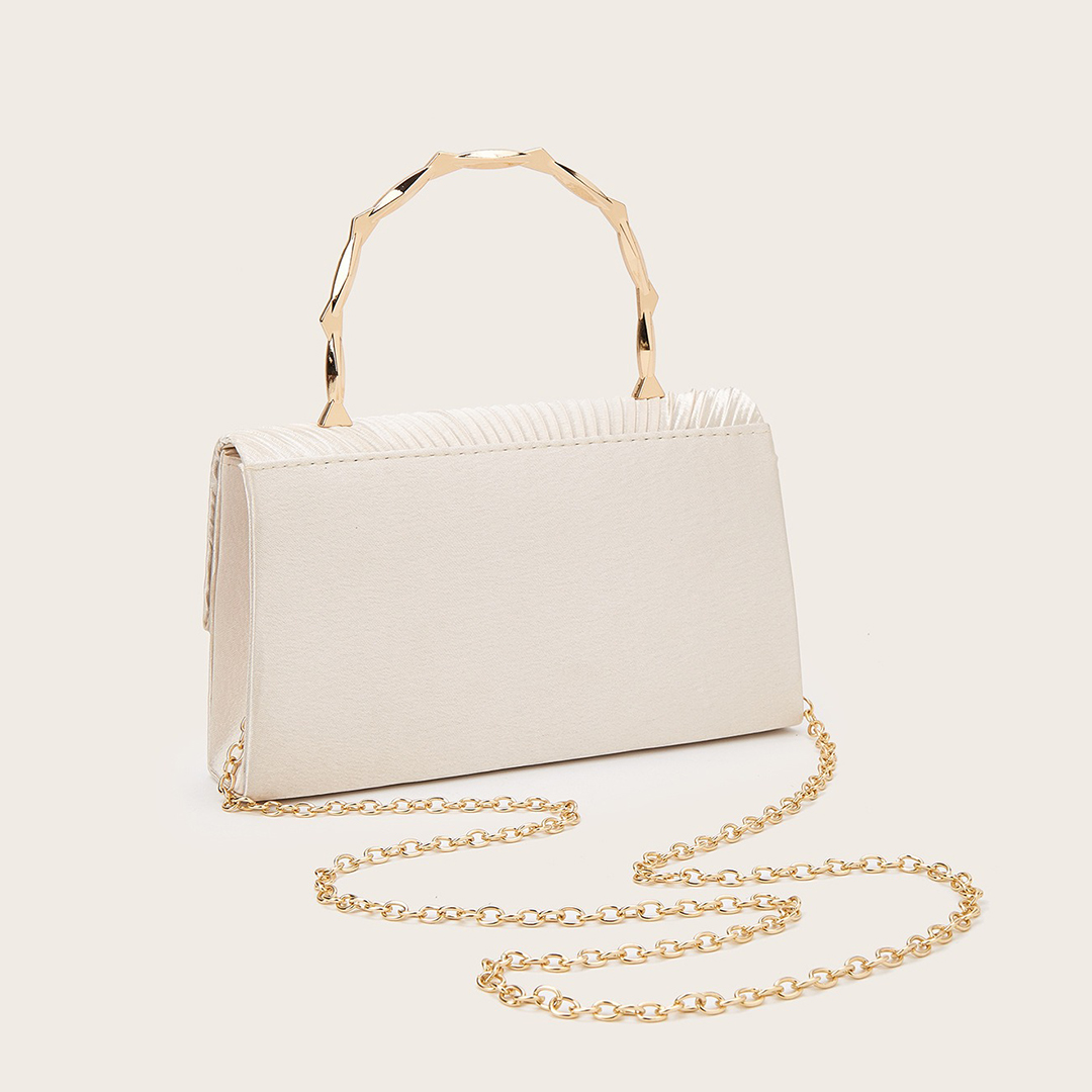 Satin Wedding/Event/Party Clutches & Bags With Pleats
