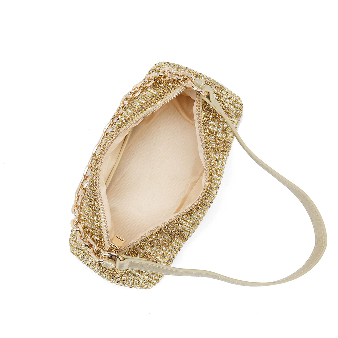 Sparkly Glitter Outdoor & Wedding Clutch Bags With Crystals & Diamantés