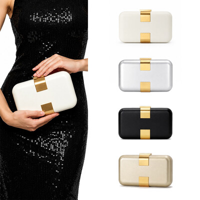 PU Leather Wedding, Event & Party Clutch Bags With Chain Strap
