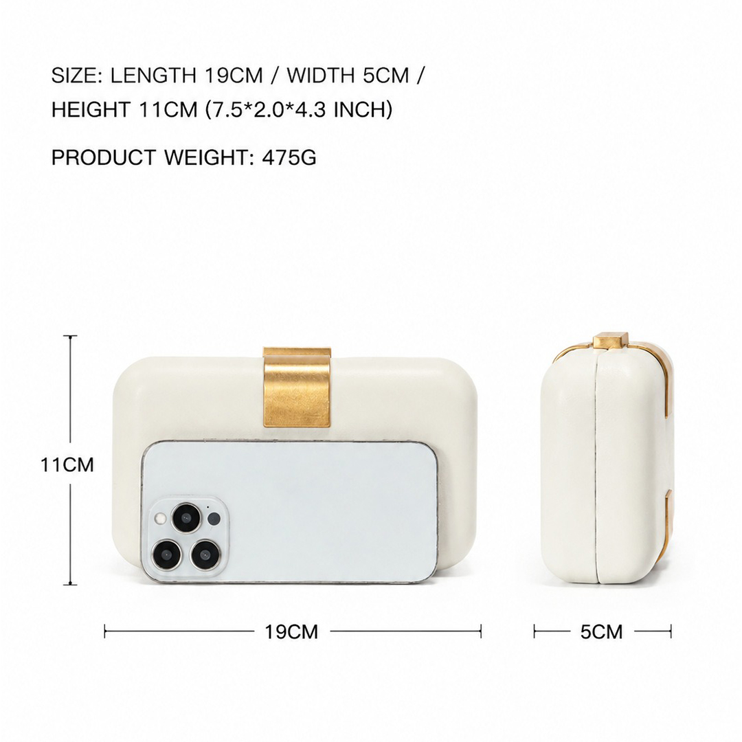 PU Leather Wedding, Event & Party Clutch Bags With Chain Strap
