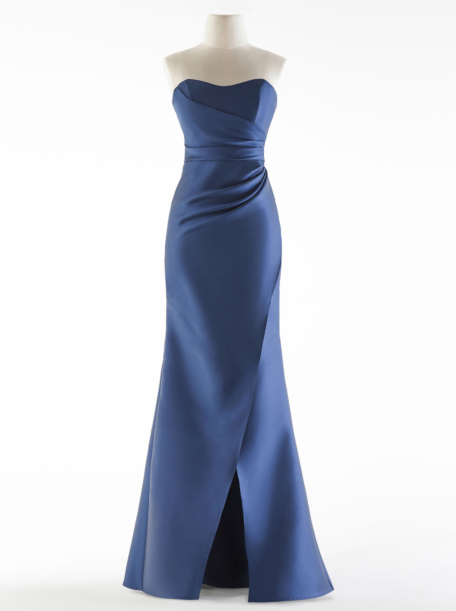 Sheath/Column Sweetheart Sleeveless Sweep Train Satin Evening Dresses