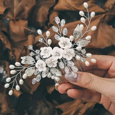 Rhinestones Hair Comb Bridal Headpiece
