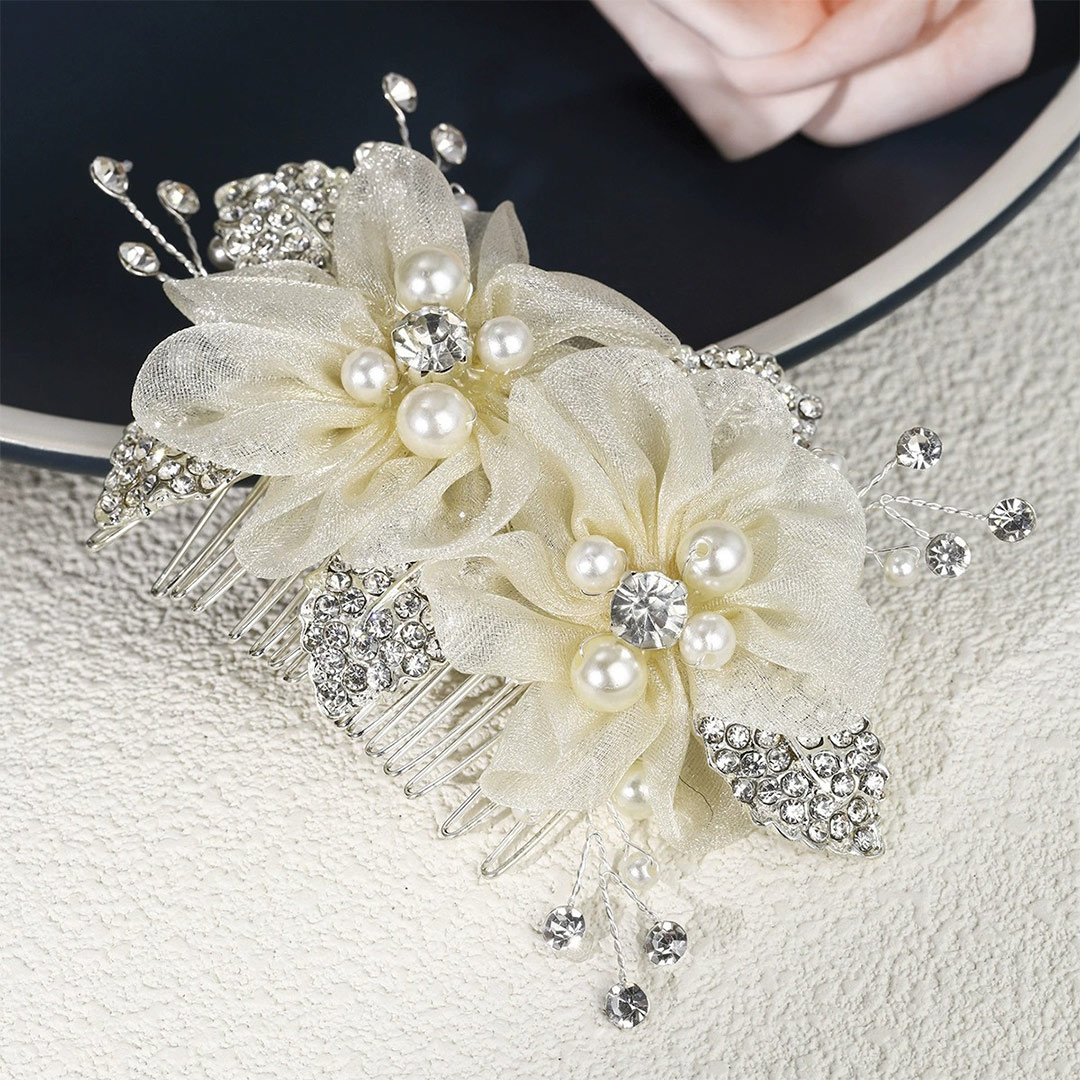 Floral Hair Comb Bridal Headpiece