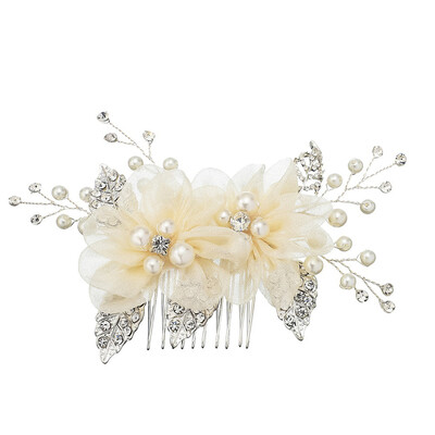 Floral Hair Comb Bridal Headpiece