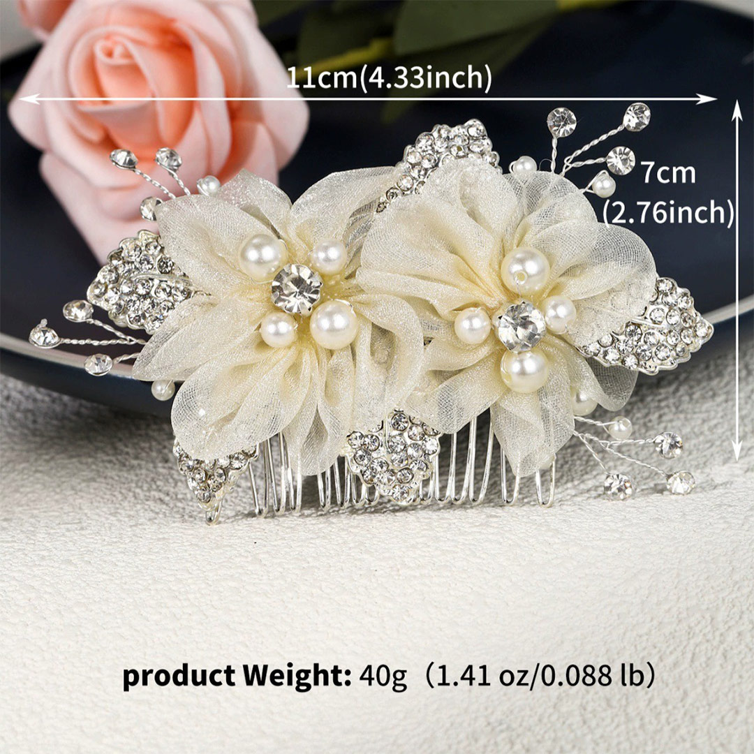 Floral Hair Comb Bridal Headpiece