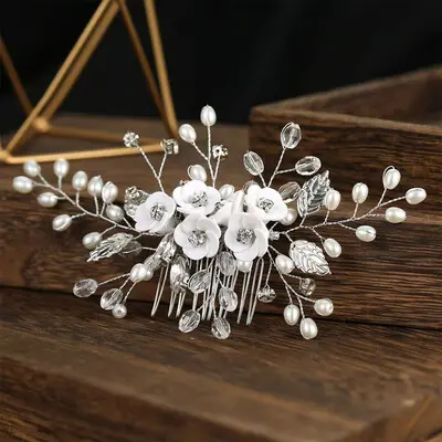 Floral Hair Comb Bridal Headpiece