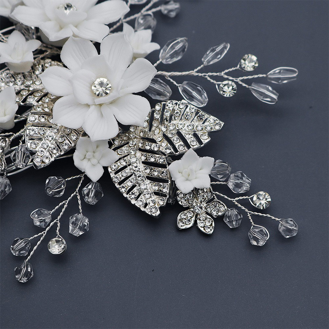 Floral Bridal Hair Comb Accessory