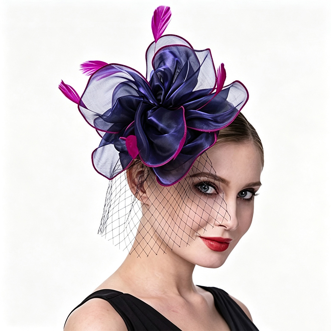 Headband Fascinator Tea Party Hat With Feather/Floral